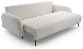 Canapea extensibilă tapițată CLOUDY, 3 locuri, crem