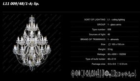 Lustra 48 brate cristal Bohemia L11 009/48/1-A; lip.