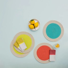 Suporturi pentru farfurii 2 din material textil ø 38 cm 2 buc. Lime - Remember