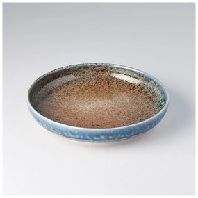 Farfurie din ceramică cu margine înaltă MIJ Earth &amp; Sky, ø 22 cm, bej - albastru