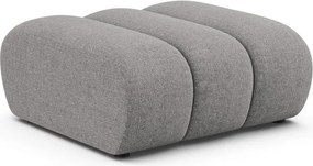 Taburet gri cu tapițerie din chenille Lupine – Micadoni