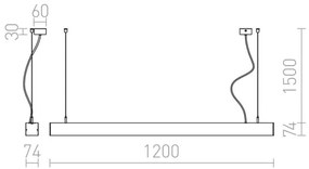 Lustră LED pe cablu PESANTE LED/40W/230V RED-Design Rendl-R12720