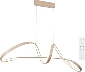 Brilagi-LED Lustră reglabilă pe cablu TWISTER LED/60W/230V 3000-6000K bej+telecomandă