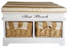 Bancă cu spațiu de depozitare Bench 4, miere,70 x 35 x 45 cm