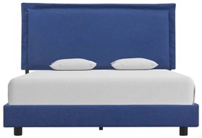 280992 vidaXL Cadru de pat, albastru, 120 x 200 cm, material textil