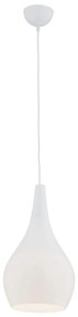 Pendul sticla design decorativ SANTANA alb opal