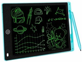 Tableta interactiva 25 cm,pentru copii,scris si desenat,Albastru