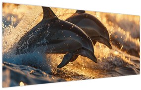 Tablou - Delfinii (120x50 cm)