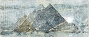 Tablou - Piramide în filtru albastru (120x50 cm)