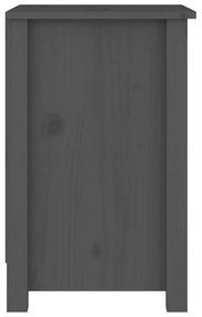 Noptiera, gri, 40x35x55 cm, lemn masiv de pin 1, Gri