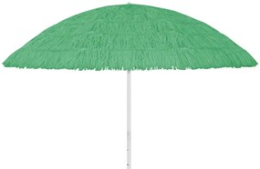 vidaXL Umbrelă de soare de plajă Hawaii, verde, 300 cm