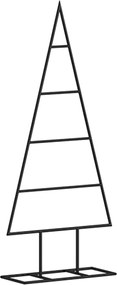 vidaXL Brad de Crăciun din metal pentru decor, negru, 60 cm