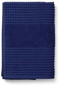 Prosop albastru închis din bumbac organic din frotir 70x140 cm Check – JUNA