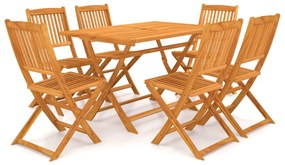 3060194 vidaXL Set mobilier de grădină pliabil, 7 piese, lemn masiv acacia