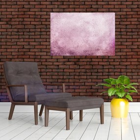 Tablou - Mandala pe zid roz (90x60 cm)