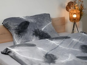 OFERTA Lenjerie cocolino VELSOFT gri calitate II Dimensiune lenjerie de pat: 70 x 90 cm | 140 x 200 cm