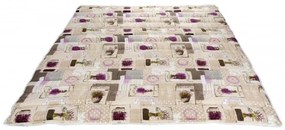 Pilota Alcam Lavanda microfibra matlasata 250gr/mp, 140x200 cm