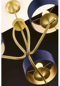 Jupiter 2113 - Lustră pe tijă KASZMIR 3xE27/15W/230V albastru/auriu