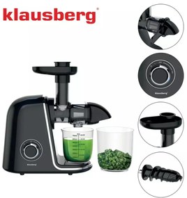 Storcator de fructe cu rotație lentă Klausberg KB7866, negru