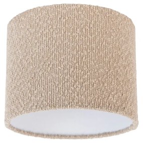 Abajur din material textil bej cu material tip teddy 18/18/14