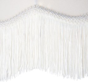 Lampă suspendată neagră cu abajur bej și interior alb 31,5 cm 3 lumini - Cava