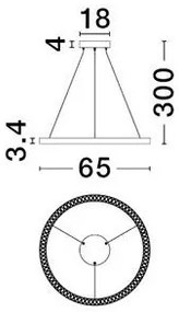 Lustra suspendata LED design circular DEOS negru NVL-9030894