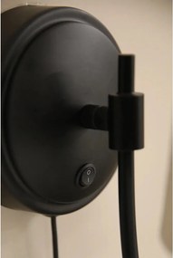 Aplică de perete neagră-bej cu alimentare la priză Amar – Markslöjd