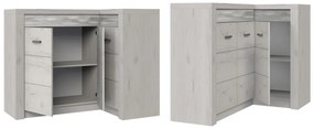 Comodă de colț Nadenas N15 K (Alb craft) (fără iluminat). 1058235