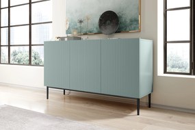 Comoda cu sertare Nicole 150 cm - MDF salvie / picioare negre