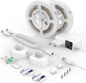 SET 2x bandă LED cu senzor 1,2 m LED/3,6W/230V Ecolite DX-CDA-2