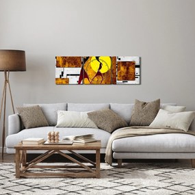 Tablou cu pictură epochală străveche (cu ceas) (90x30 cm)