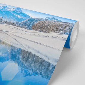 Fototapet autoadeziv peisaj înzăpezit în Alpi