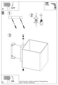 Aplică perete RICO 1xG9/40W/230V alb