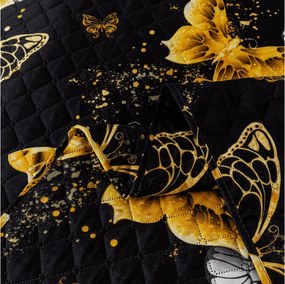 Cuvertura de pat GOLD BUTTERFLY negru Dimensiune: 170 x 210 cm