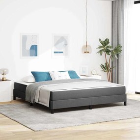 vidaXL Pat cu arcuri Altele Gri închis 180 x 200 cm țesătură