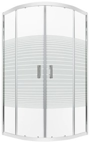 Cabină de duș curbată Madera 90x90x165 fără cădiță