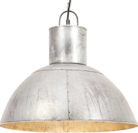 vidaXL Lampă suspendată, 25 W, argintiu, rotund, 48 cm, E27