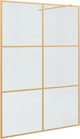 vidaXL Zid de duș walk-in Auriu 140 x 195 cm sticlă securizată