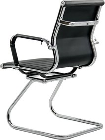 RESIGILAT - Scaun sedinta si sala vizitatori din piele eco OFF 806 negru