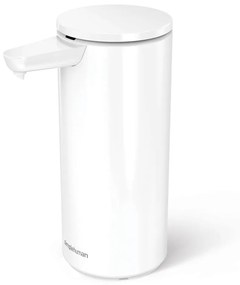 Dozator de săpun lichid alb automat din metal 414 ml – simplehuman