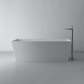 Cada baie freestanding dreptunghiulara, compozit, 159 x 65 cm, Cast Marble Cairo