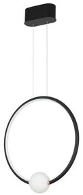 Lustra LED dimabila cu telecomanda design modern Celia negru