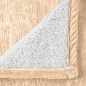 Pătură din microflanel cu imitație de mielușel