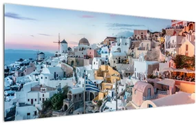 Tablou - Amurg în Santorini (120x50 cm)