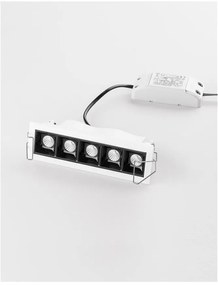 Corp incastrabil tavan fals cu 5 spoturi LED SWAN alb/ negru NVL-9232126