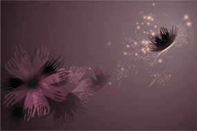 Tablou - Floare și fluture (90x60 cm)