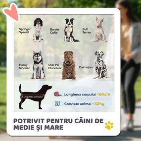 PawHut Cărucior Pliabil pentru Câini cu 4 Roți, Intrări cu Fermoar și Ferestre din Plasă, 112x65x100 cm, Negru | Aosom Romania