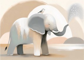 Tablou - Elefant în culori pastel (70x50 cm)