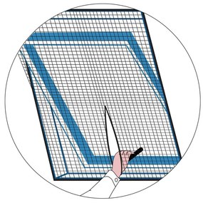 Plasă de insecte Orion, pentru geam de mansardă, negru, 120 x 140 cm