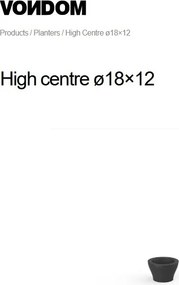 Ghiveci plante design decorativ modern interior / exterior HIGH CENTRE mini 18x12cm